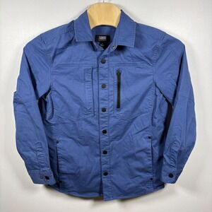 Alaskan Hardgear Duluth Trading Co Blue Canvas Snap Front Shirt Jacket‎ Mens M